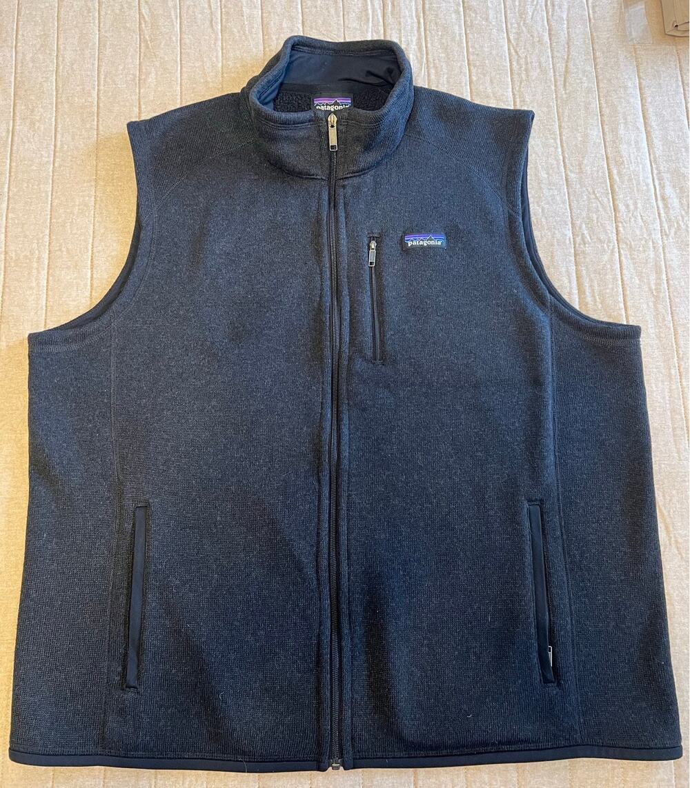 Patagonia Better Sweater Fleece Vest Full Zip Zippered Pockets Black Mens Sz XXL